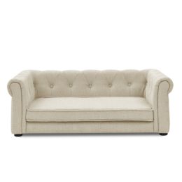 Elegant Rectangular Pet Bed For Medium And Large Dogs (Option: Beige)