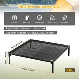 Elevated Breathable Mesh Pet Bed, Indoor&Outdoor Use, Sizes For Small To XL Pets - 2026 Must-Buy (Option: XXL)