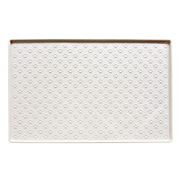 Spot Pet Mat, Waterproof And Easy To Clean Silicone Dog Mat, Cat Mat, Square Pet Placemat, Pet Supplies (Option: Cream color-Small)