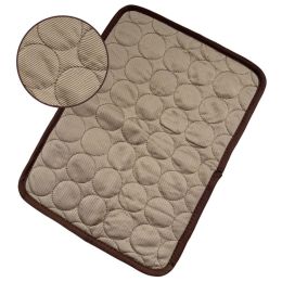 Dog Cooling Mat Summer Pets Cold Bed Extra Large For Small Big Dogs Pet Accessories Cat Durable Blanket Sofa Cat Ice Pad Blanket Pet Products (Option: Brown-S50*40cm)